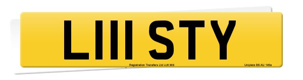 Registration number L111 STY
